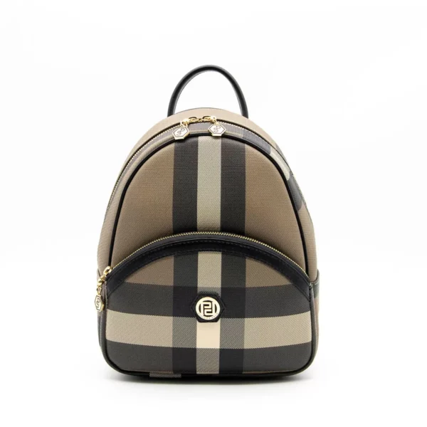 Дамска раница в цвят бежово и черно Silver&Polo