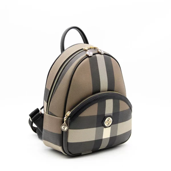 Дамска раница в цвят бежово и черно Silver&Polo