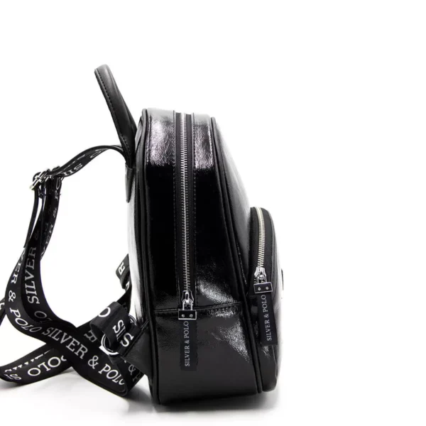 Дамска раница в цвят лачено черно Silver&Polo - 433 jpg