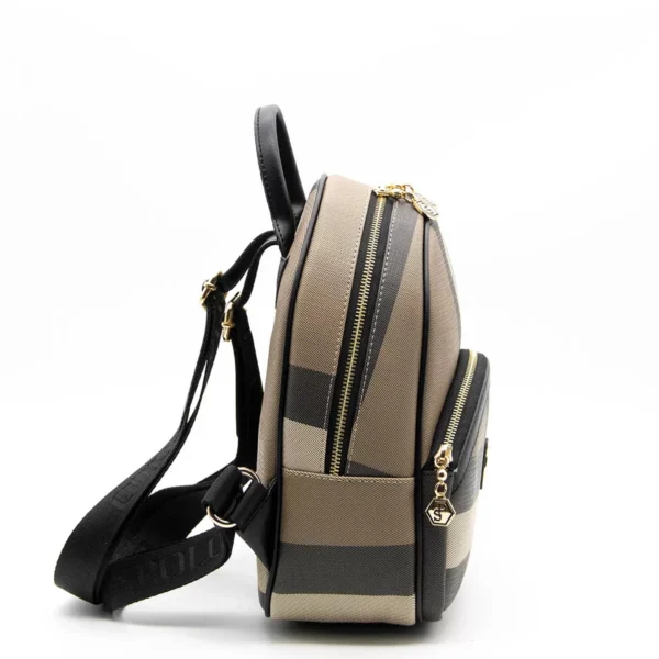 Дамска раница в цвят бежово и черно Silver&Polo