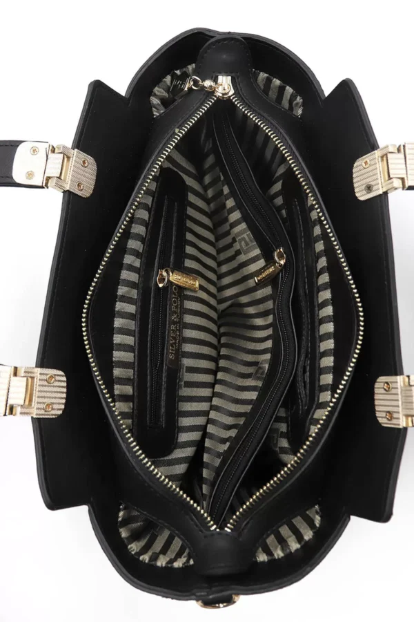 Голяма твърда дамска чанта в цвят черно с антрацит Silver&Polo - 6 8787 00 05 09 2023 18 25 44 jpg