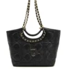 Голяма капитонирана дамска чанта с верижна дръжка в цвят черно Silver&Polo - kadin el cantasi siyah siyah sp1118 si 49c9e9