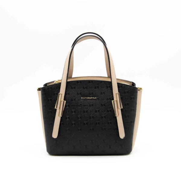 Дамска чанта в цвят черно и бежово Silver&Polo - 1 7026 00 22 10 2022 13 13 58 jpg