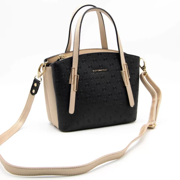 Дамска чанта в цвят черно и бежово Silver&Polo - 5 7026 00 22 10 2022 13 14 05 jpg