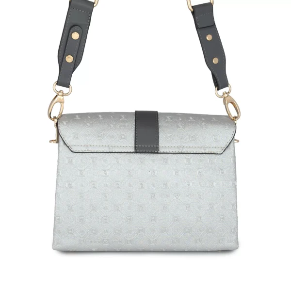 Дамска чанта с три отделения в цвят сиво и антрацит Silver&Polo - dsc00270 3 jpg