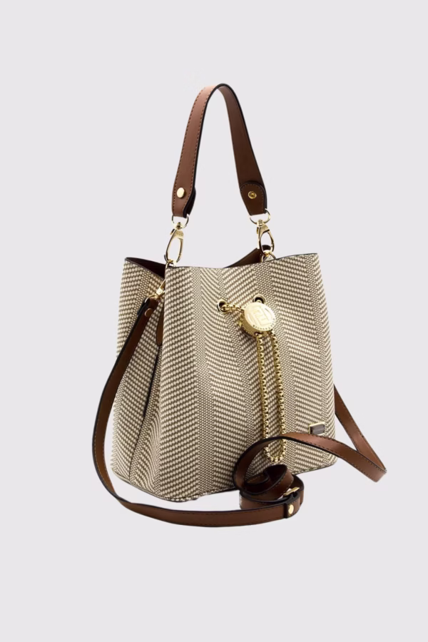 Дамска чанта „Катания“ в бежово и кафяво - 2 22