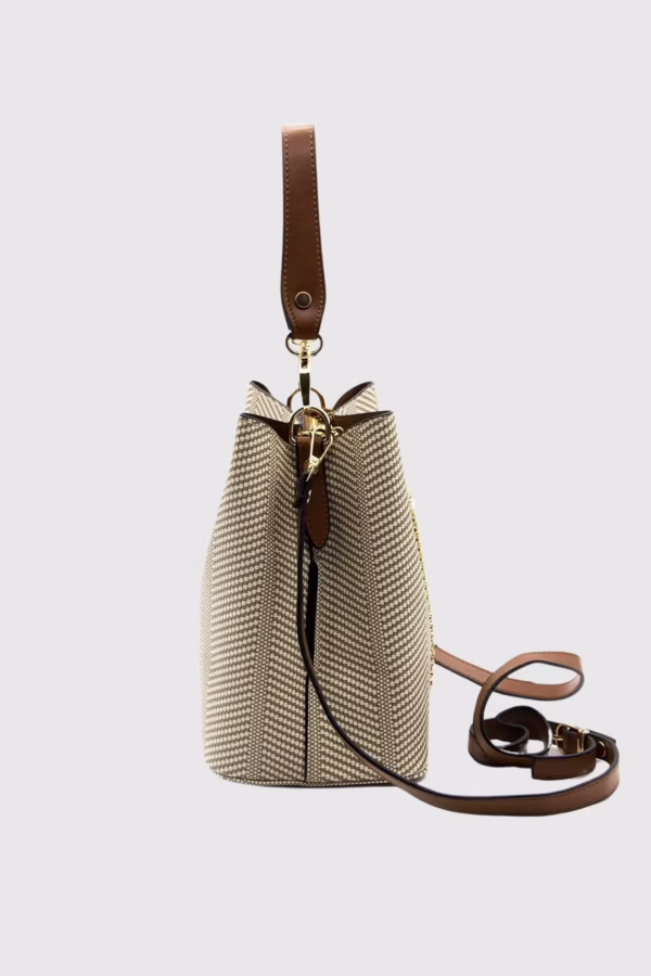 Дамска чанта „Катания“ в бежово и кафяво - 3 21