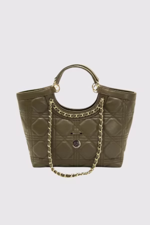 Капитонирана дамска чанта с верижна дръжка в цвят синьо Silver&Polo - Silver&Polo, Големи чанти, Дамски, Дамски чанти,