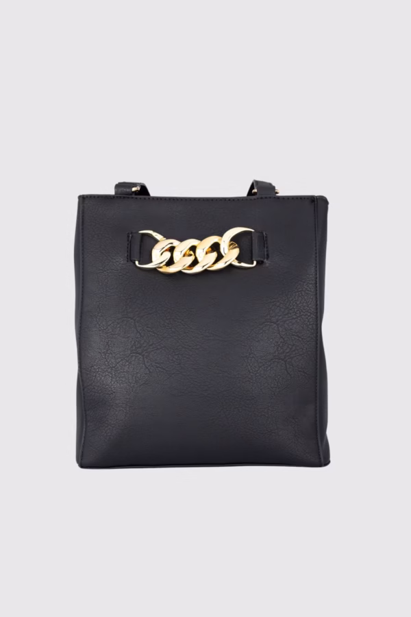 Голяма чанта със златиста катарама - Дамски, Дамски чанти, Чанти, раници и портмонета