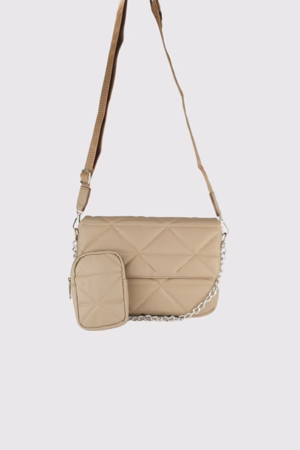 Кожена къса дръжка за чанта със сребрист метал - Аксесоари, Кожени