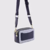 Малка дамска чанта за през рамо в цвят синьо Silver&Polo