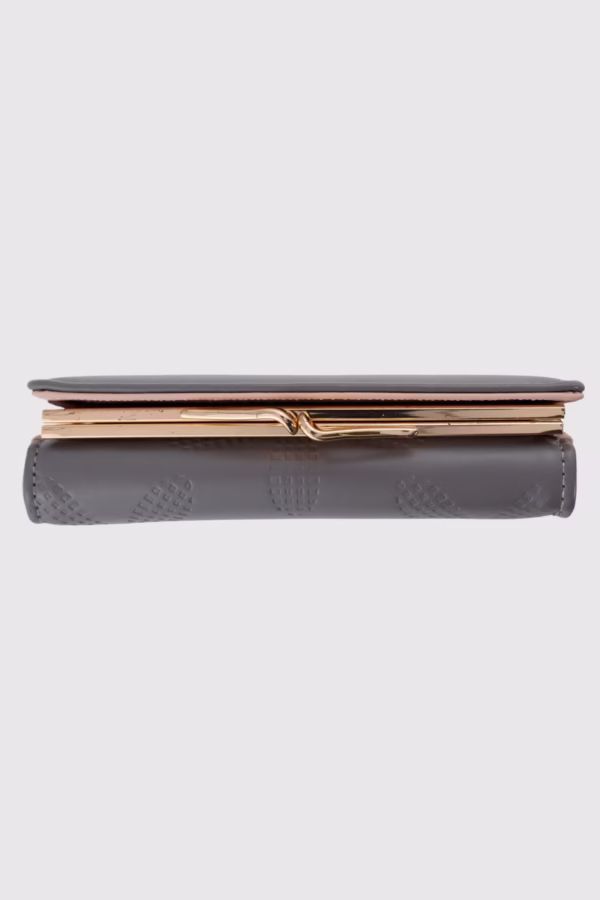 Малко дамско портмоне от еко кожа-сиво - 11 11