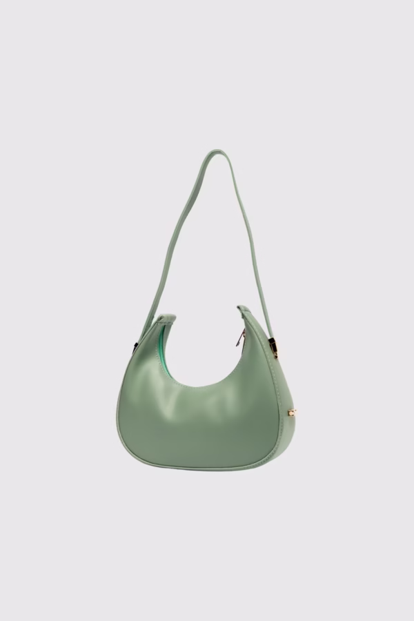 Дамска чанта Хобо с несесер в зелено - 13 20