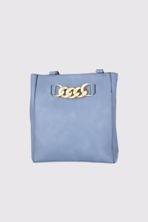 Голяма чанта със златиста катарама