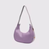 Дамска чанта Хобо с несесер в светло лилаво - 18 11
