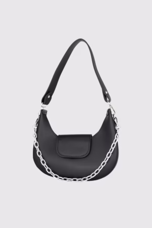 Дамска чанта хобо с метална верижка в цвят бежово и кафяво - Големи чанти, Дамски, Дамски чанти, Чанти, раници и портмонета