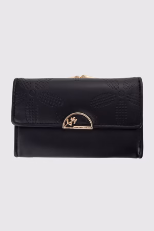 2 Малко дамско портмоне от еко кожа-черно