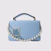Малка дамска чанта с аксесоар-светло синьо