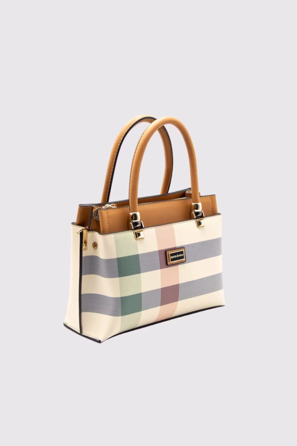 Дамска чанта в свежи цветове каре Silver&Polo