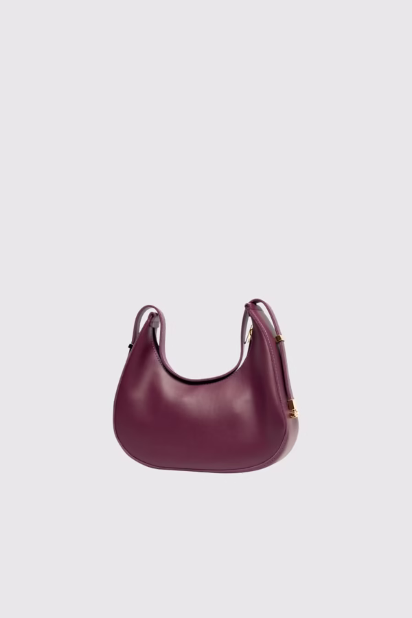 Дамска чанта Хобо с несесер в тъмно лилаво - 37 4