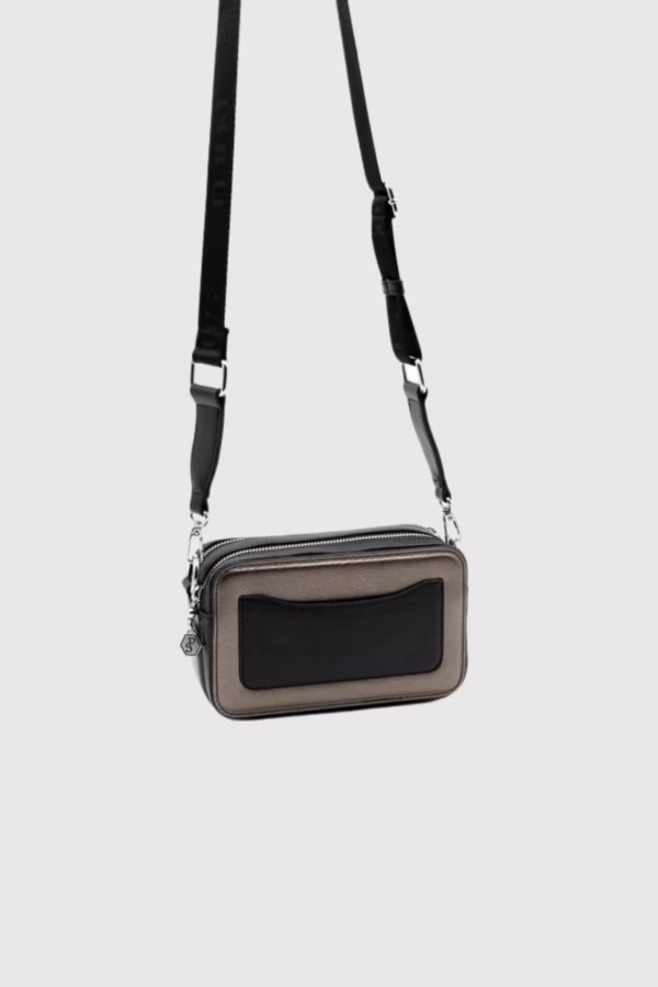 Малка дамска чанта за през рамо в цвят сиво и черно Silver&Polo Малка дамска чанта за през рамо в цвят сиво и черно Silver&Polo - 4 28