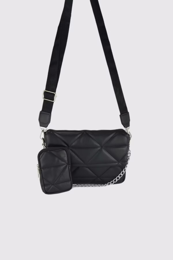 Капитонирана чанта с мини портмоне в бежово - Големи чанти, Дамски, Дамски чанти, Чанти, раници и портмонета