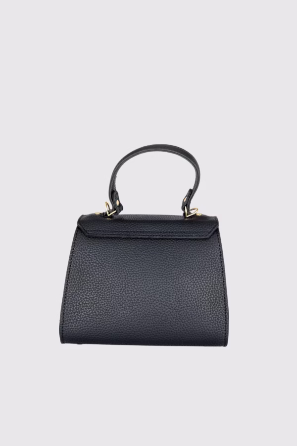 Малка дамска чанта с катинарче в цвят черно - 9 9