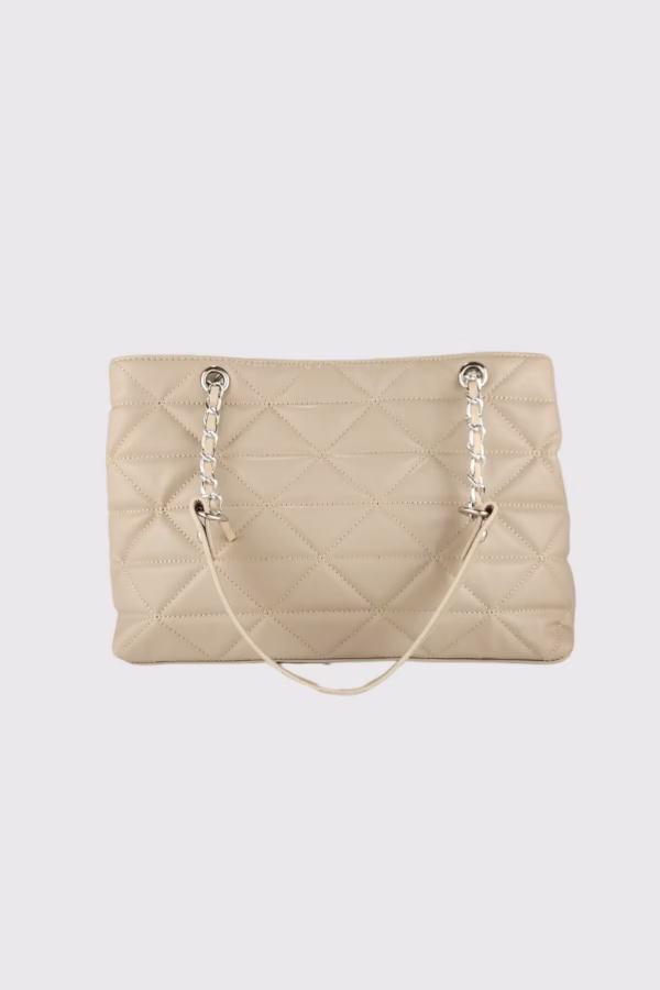 Капитонирана дамска чанта от еко кожа-бежово - viber image 2025 02 05 16 41 33 257