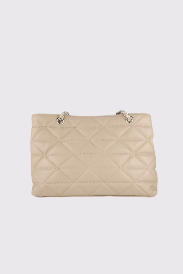 Капитонирана дамска чанта от еко кожа-бежово - viber image 2025 02 05 16 41 34 955