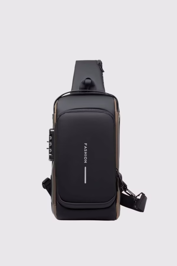 Водоустойчива спортна мъжка чанта за рамо или кръст в черно - Мъжки, Мъжки чанти