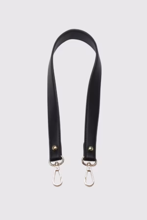 Кожена къса дръжка за чанта със сребрист метал - 3 9