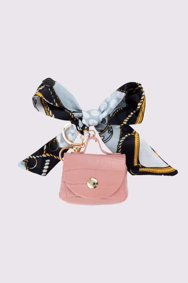 Мини чанта с панделка в розово - Аксесоари, Висулки