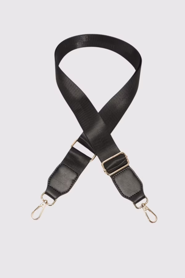 Изчистена дръжка за дамска чанта в черно - 5 7